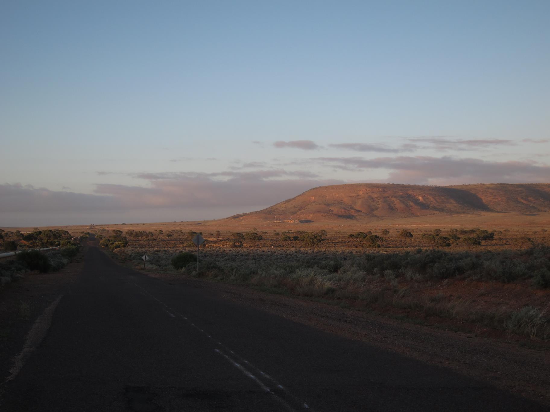 Hills near Port Augusta, some of the last I would see for another 2000 kms
