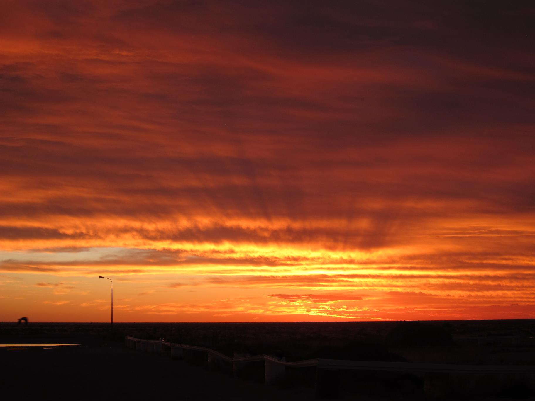 Sunset at the Nullarbor roadhouse